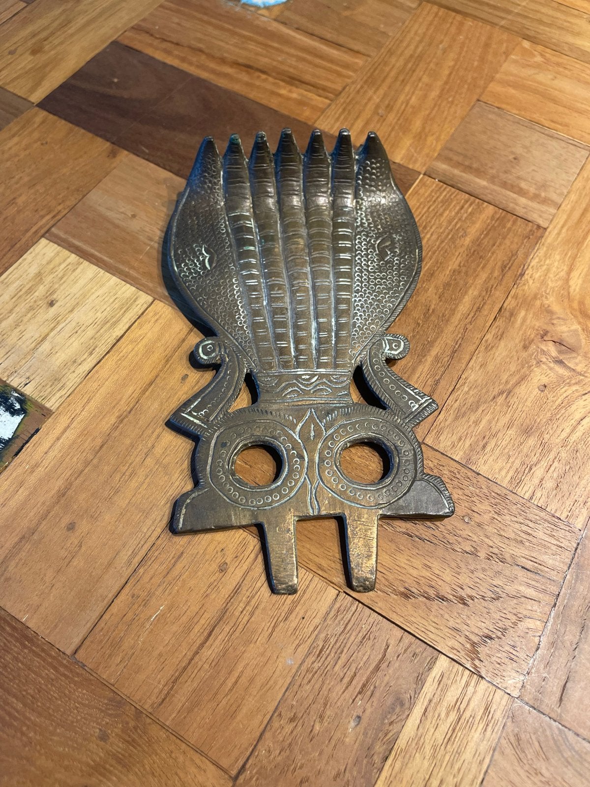 Vintage Bronzen vijfkoppige Naga, Ophalen of Verzenden