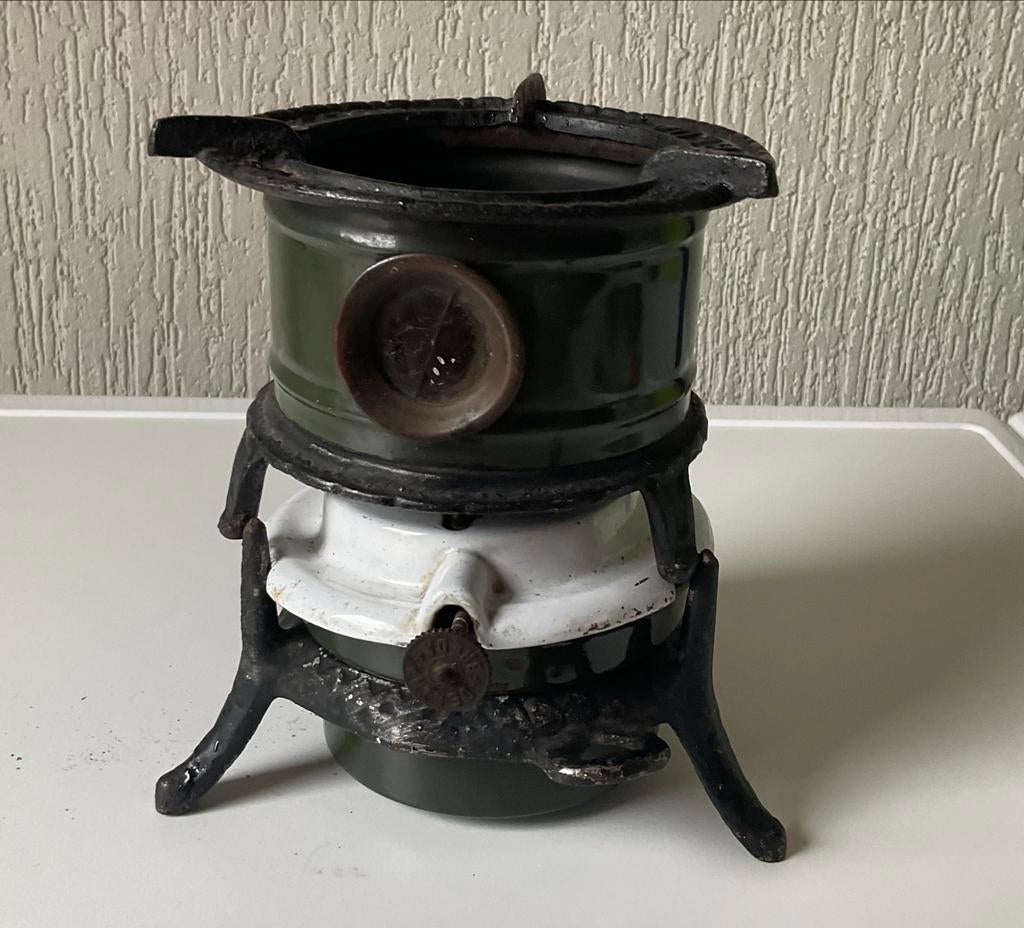 Antieke Petroleum Kooktoestel - Groen Emaille - Etna, Ophalen of Verzenden
