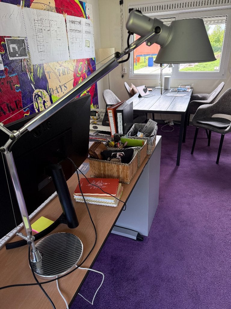 2x Artemide Tolomeo Mini bureaulamp aluminium – origineel, Ophalen, Gebruikt, Bureaulamp, Artemide