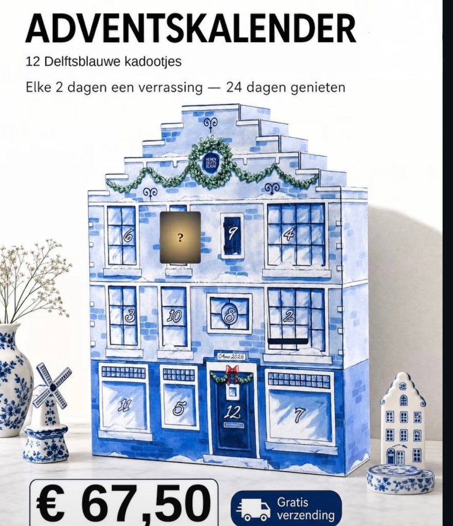 Adventskalender Van Heinen Delts Blauw., Diversen, Ophalen of Verzenden, Nieuw