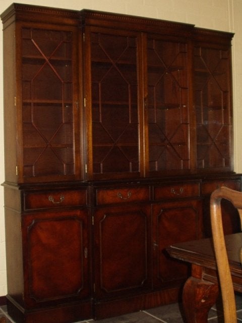 engelse meubel in mahoni 8 deurs, Antiek en Kunst, Antiek | Woonaccessoires, Ophalen