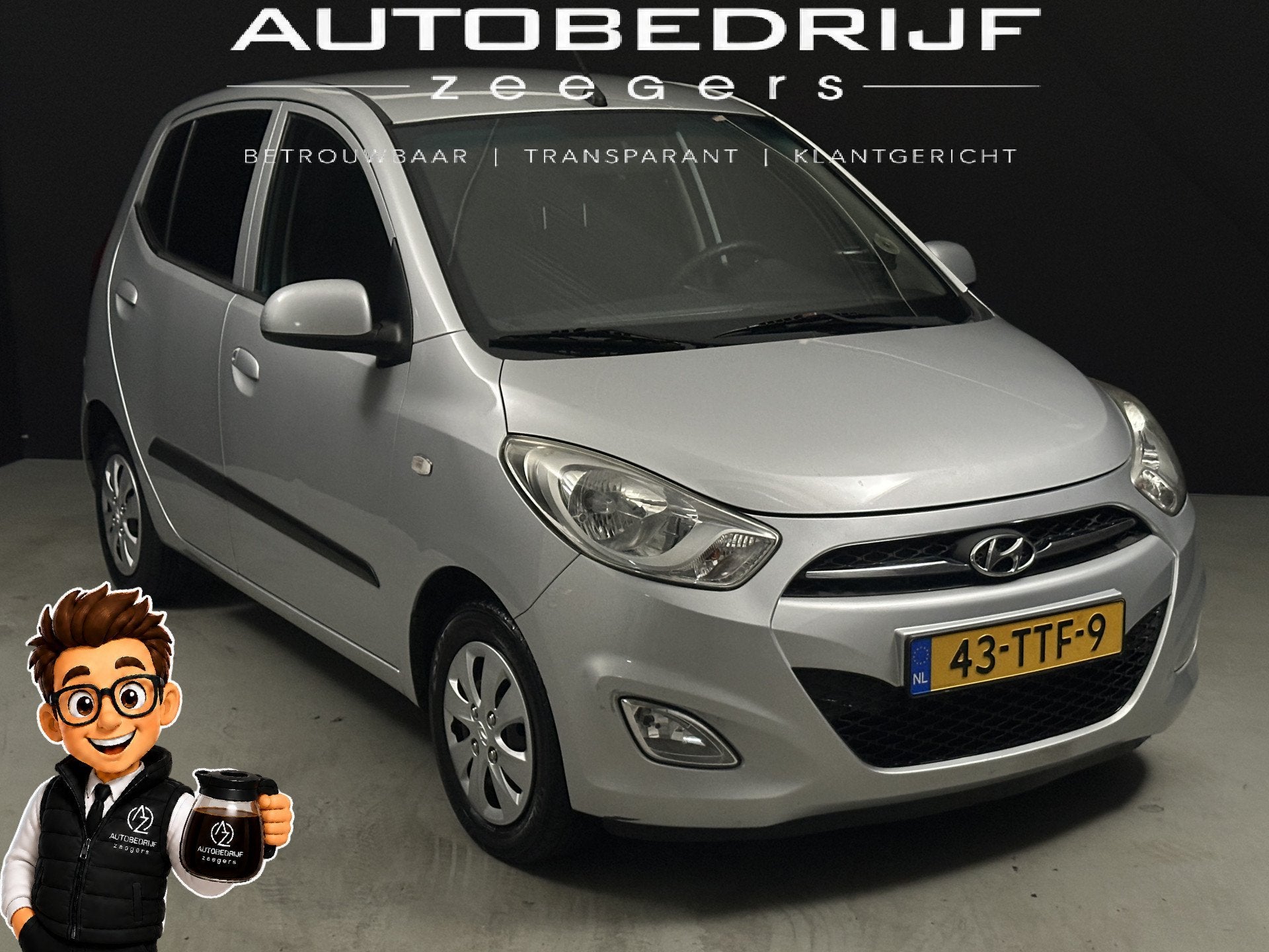 Hyundai i10 1.2 Plus *AC*NAP* (bj 2012), Voorwielaandrijving, Euro 5, Gebruikt, 31 €/maand