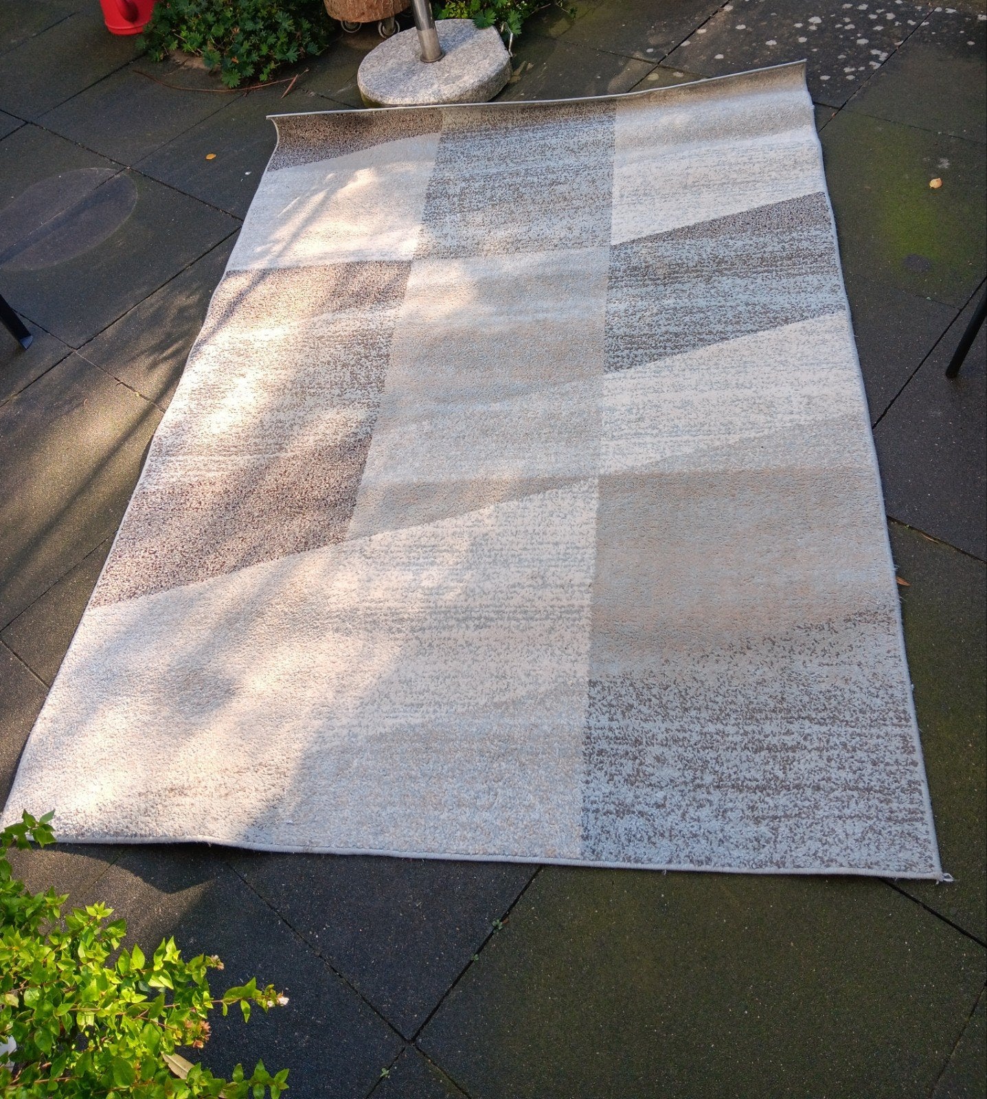 Modern grijs/beige vloerkleed - Casa Diagonaal, Ophalen, Gebruikt, 150 tot 200 cm, Beige