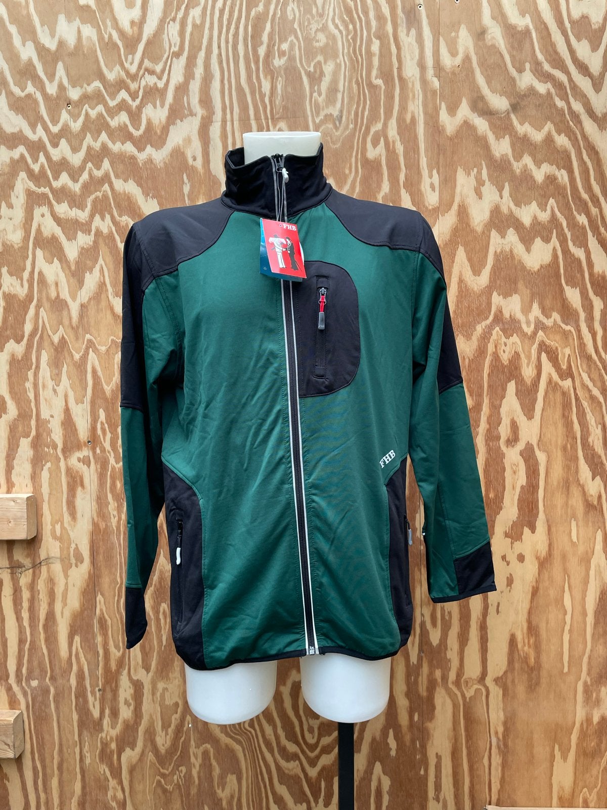 FHB Jersey Fleece Jas Maat L - Nieuw met kaartje, Ophalen of Verzenden, Nieuw, Maat 52/54 (L), Groen