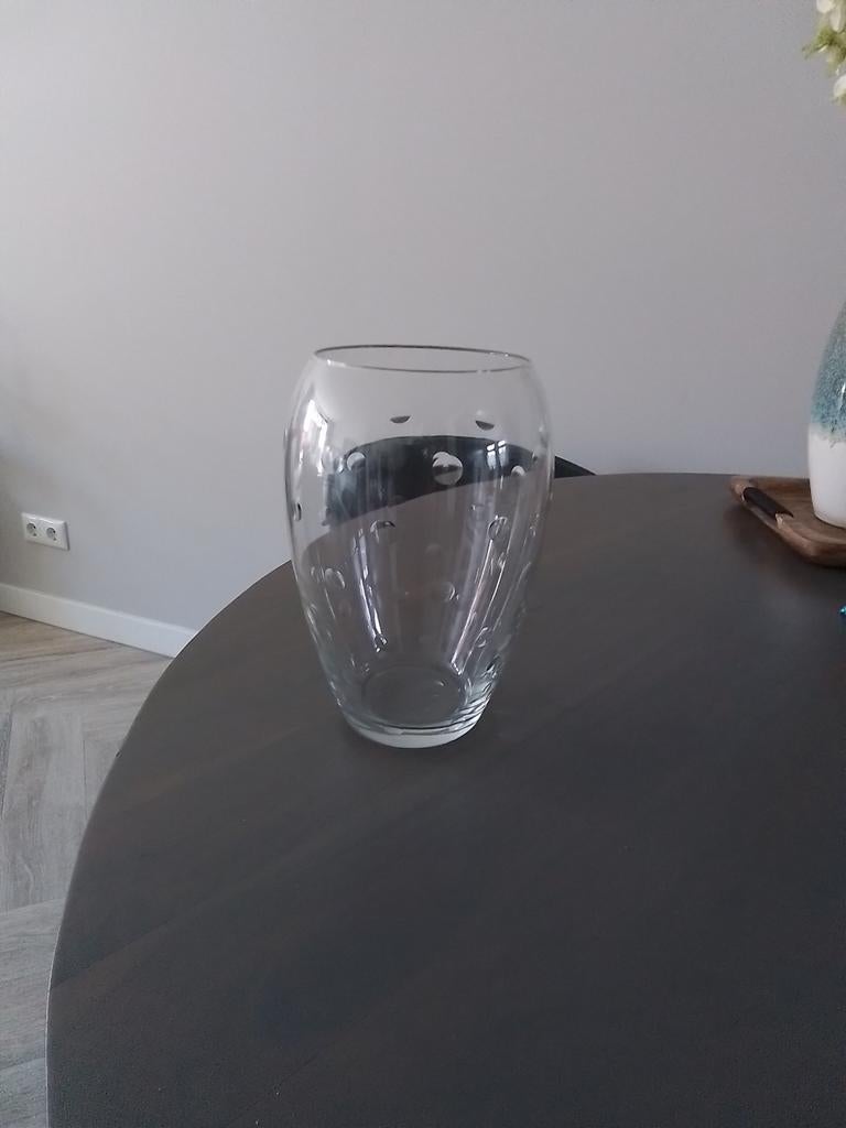 Glazen hoge vaas, Ophalen, Overige kleuren, Glas, Minder dan 50 cm