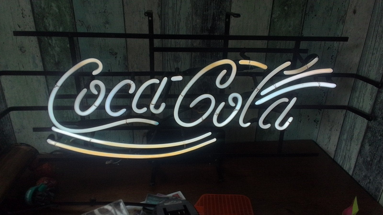 Coca-Cola Neon Reclamebord - Vintage Stijl, Ophalen, Vintage, Gebruikt, Glas