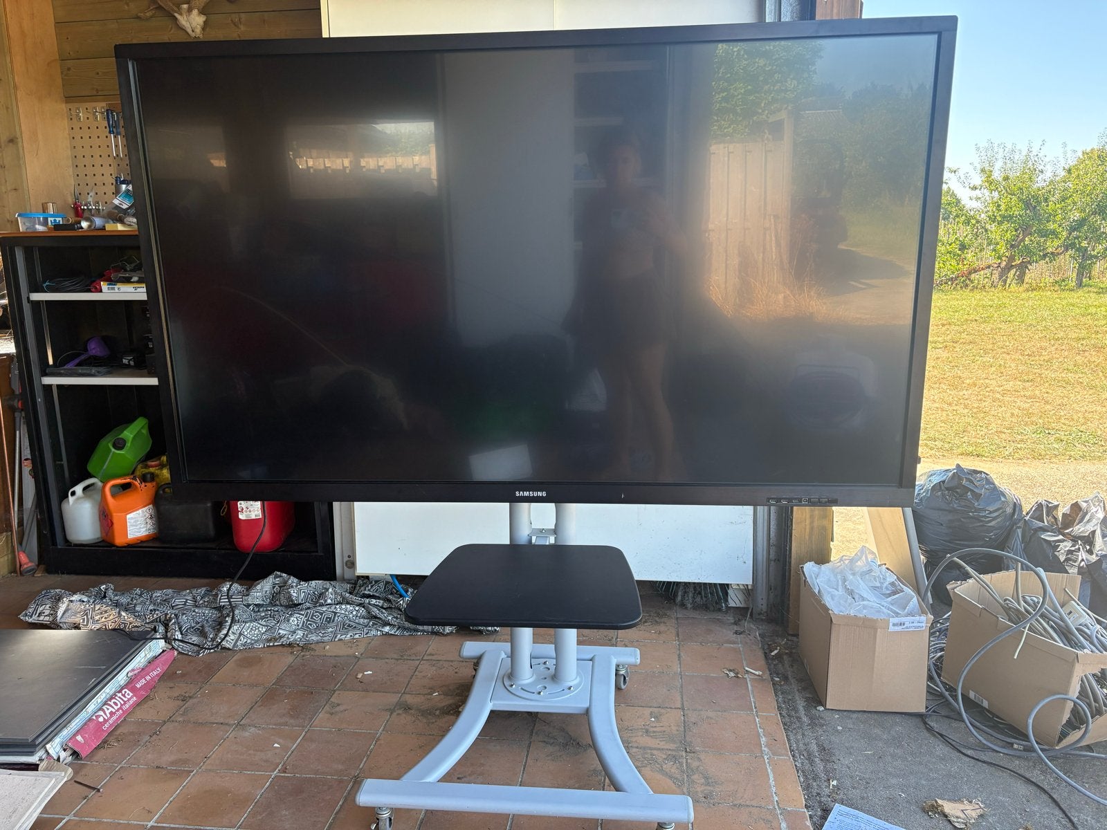 Samsung Plasma Scherm 75 inch met TV Vloerstandaard, Ophalen, 50 Hz, LCD, Zo goed als nieuw