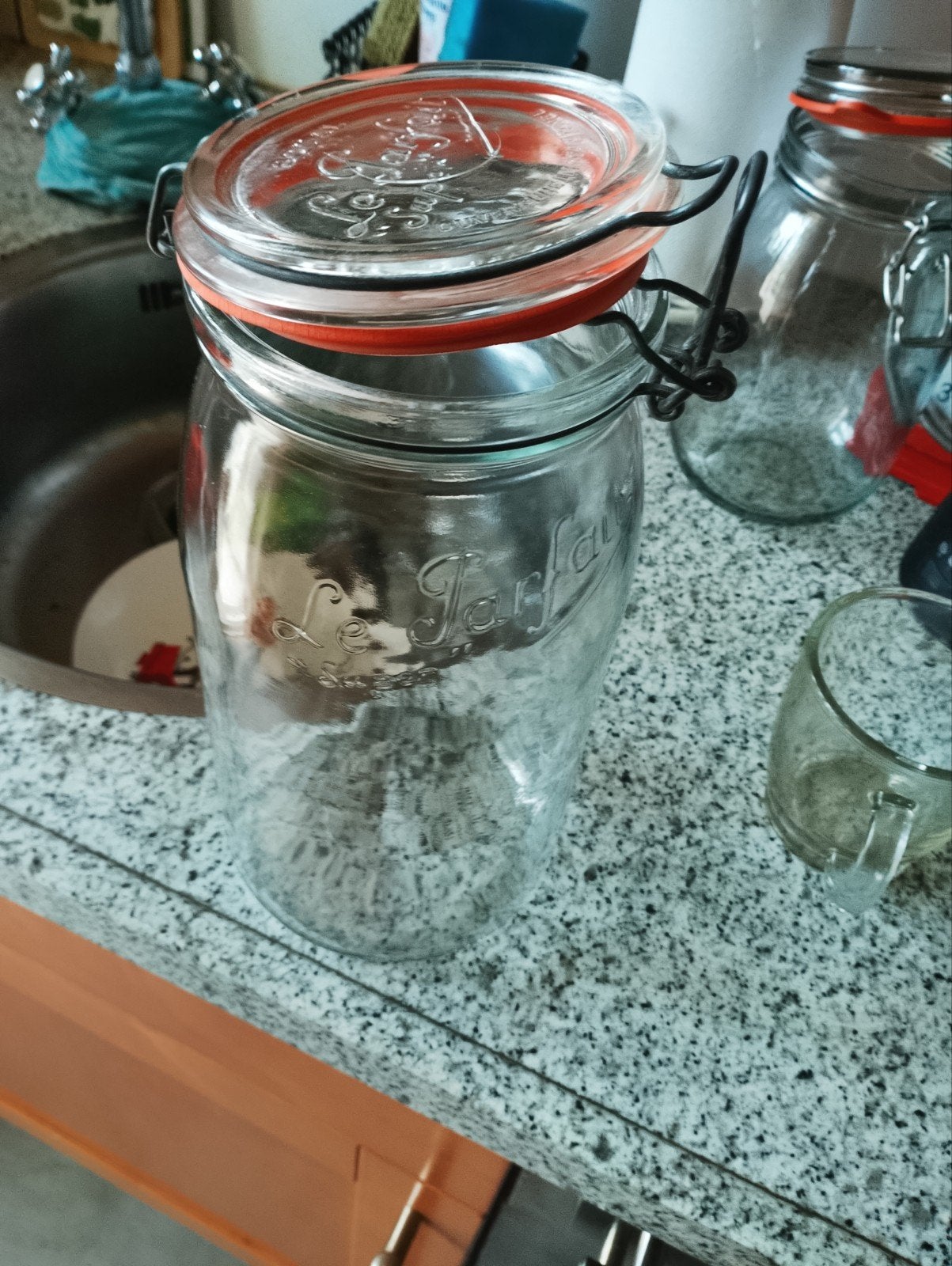 zeer mooie grote weckpotten, Ophalen, Zo goed als nieuw, Rvs