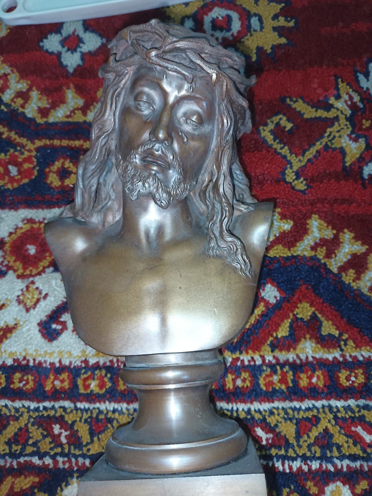 Bronzen Jezusbeeld - L. Pilet, Antiek en Kunst, Ophalen of Verzenden