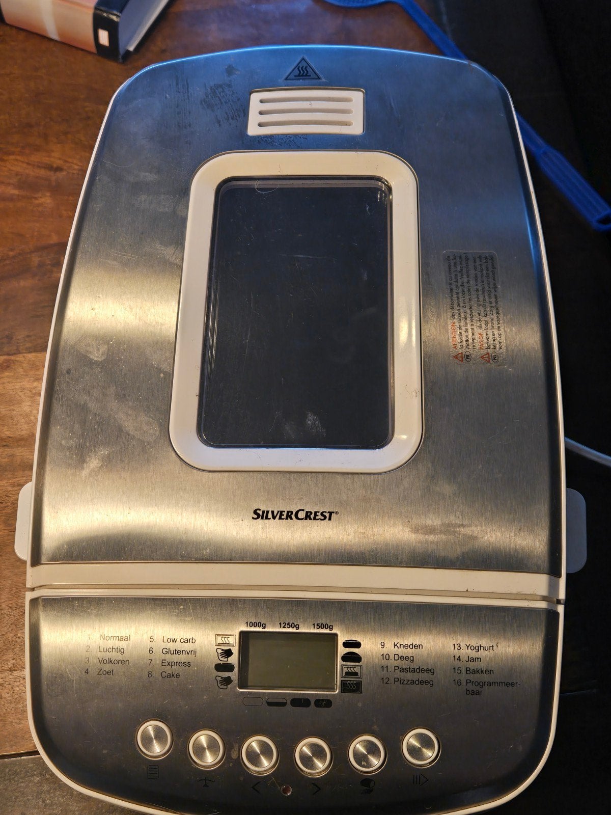 SilverCrest Broodbakautomaat SBB 850 F2 - Zilver, Witgoed en Apparatuur, Broodbakmachines, Kijkvenster, 800 tot 1200 gram deeg