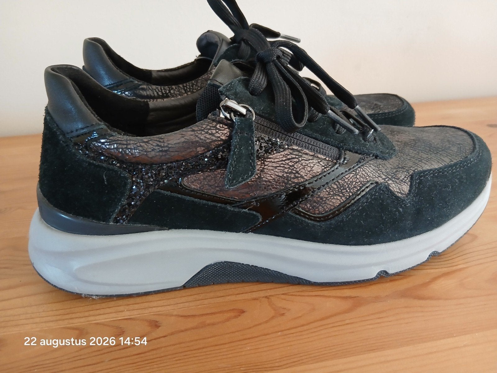 Rollingsoft maat 7 / 40.5, Schoenen met lage hakken, Zwart, Gabor, Ophalen of Verzenden