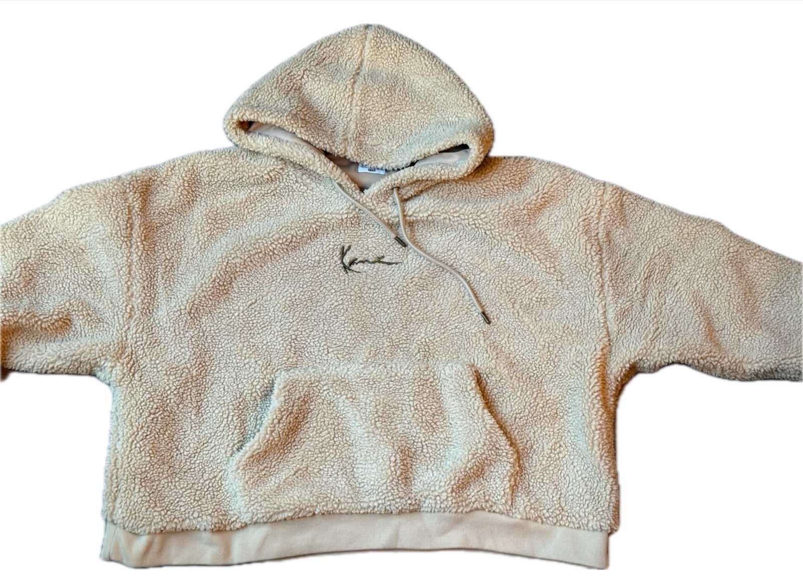 Karl Kani Oversized Teddy Hoodie Crème/Beige XXL, Ophalen of Verzenden, Nieuw, Overige maten, Beige