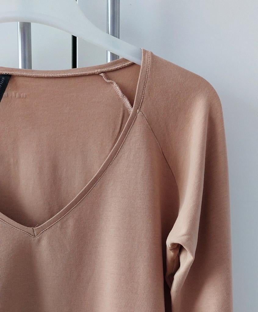 Longsleeve NafNaf mt M, Kleding | Dames, Maat 38/40 (M), Beige, Ophalen of Verzenden, Zo goed als nieuw