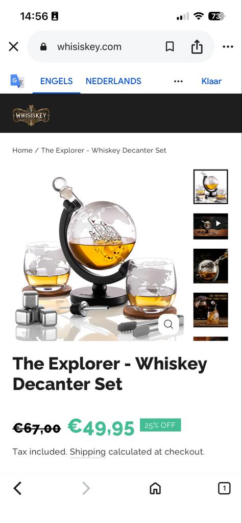 Whisiskey The Explorer - Whiskey Decanter Set, Meerkleurig, Nieuw, Ophalen of Verzenden, Klassiek