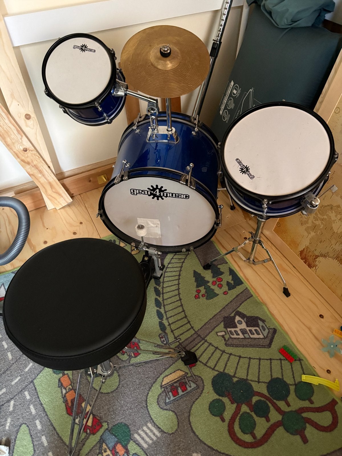 Gear4music Junior Drumstel - Blauw, Ophalen, Gebruikt, Overige merken
