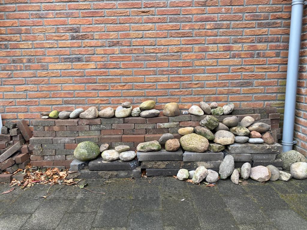Gratis partij klinkers, Tuin en Terras, Grind, Keien en Split, Ophalen, Gebruikt, Overige typen