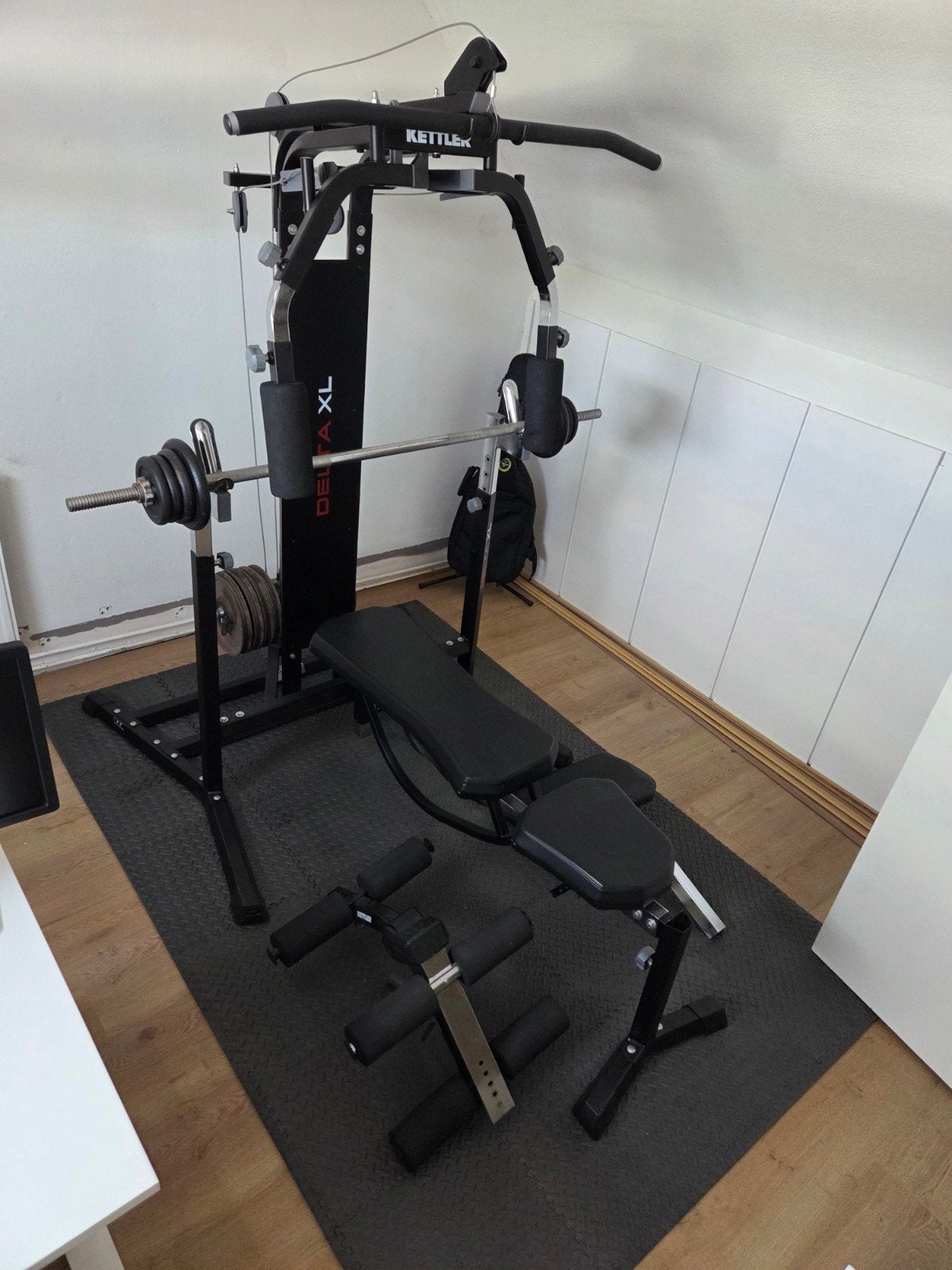 Kettler Delta XL fitnessbank met been- en armtrainer, Ophalen, Krachtstation