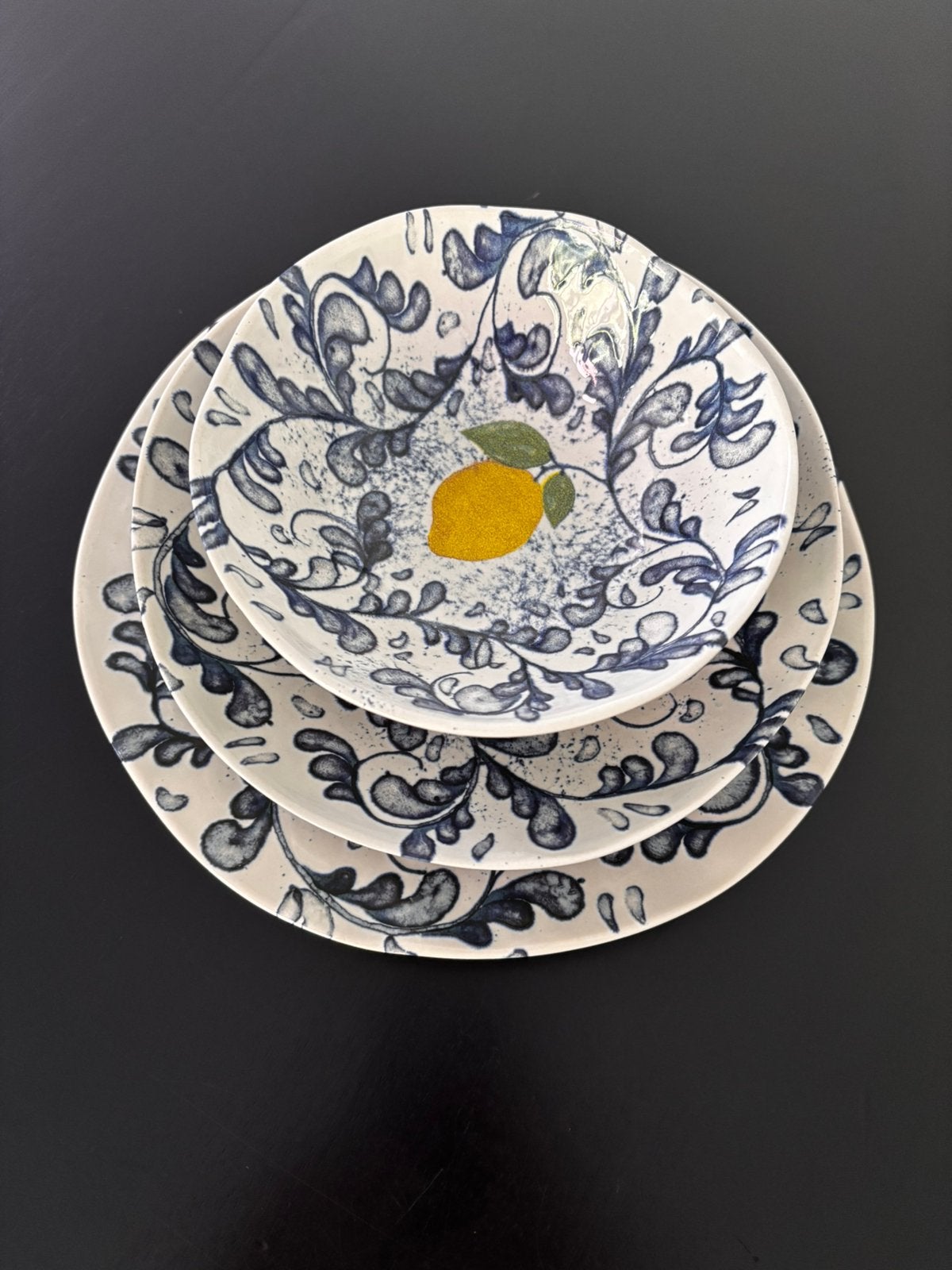 Mediterraans servies, citroen servies, Ophalen