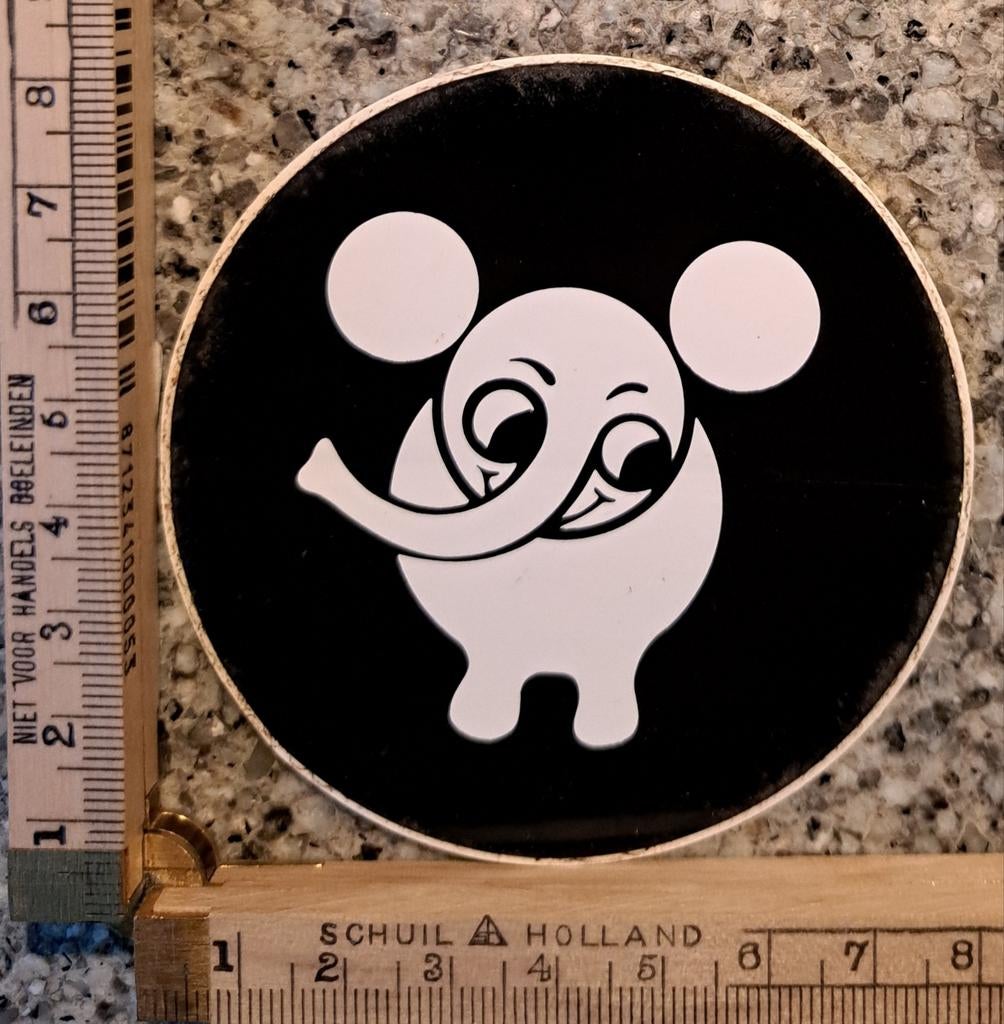 Vintage sticker Autofood logo merk olifant benzinestation, Verzamelen, Stickers, Zo goed als nieuw, Overige typen, Ophalen of Verzenden
