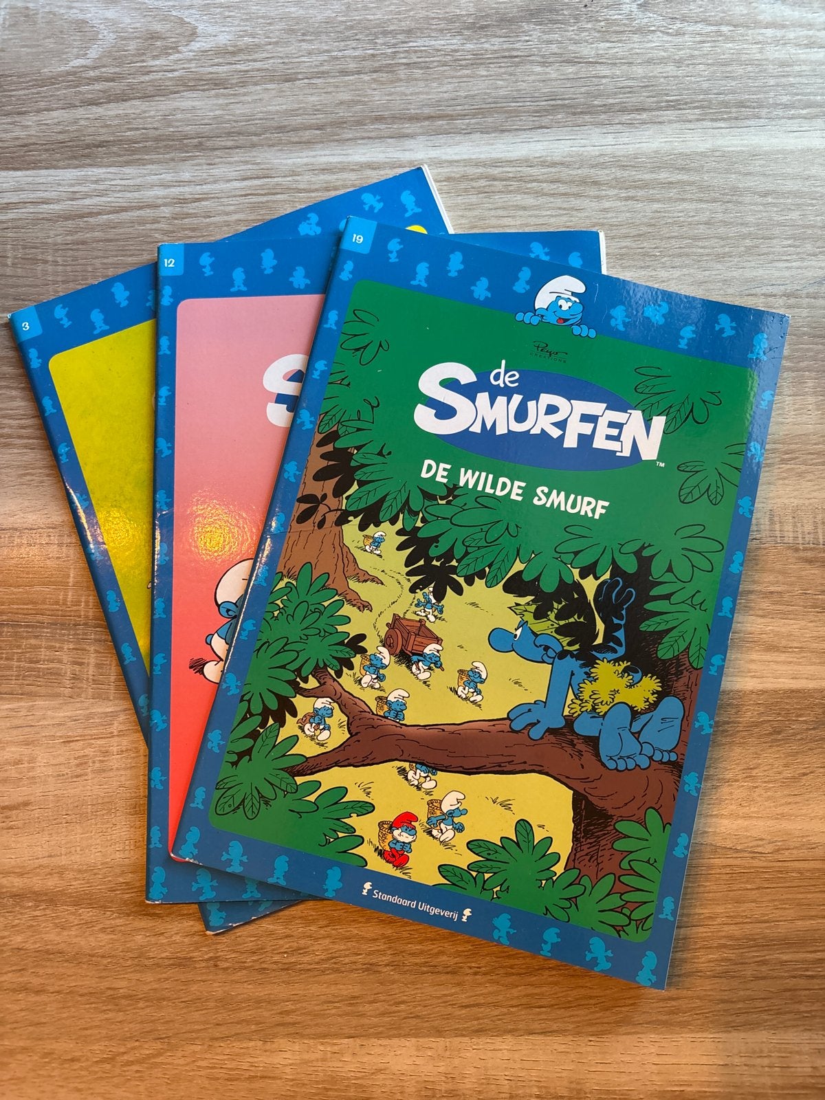 De Smurfen - 3 stripboeken: De Wilde Smurf, De Babysmurf, De, Meerdere stripboeken, Ophalen of Verzenden, Zo goed als nieuw