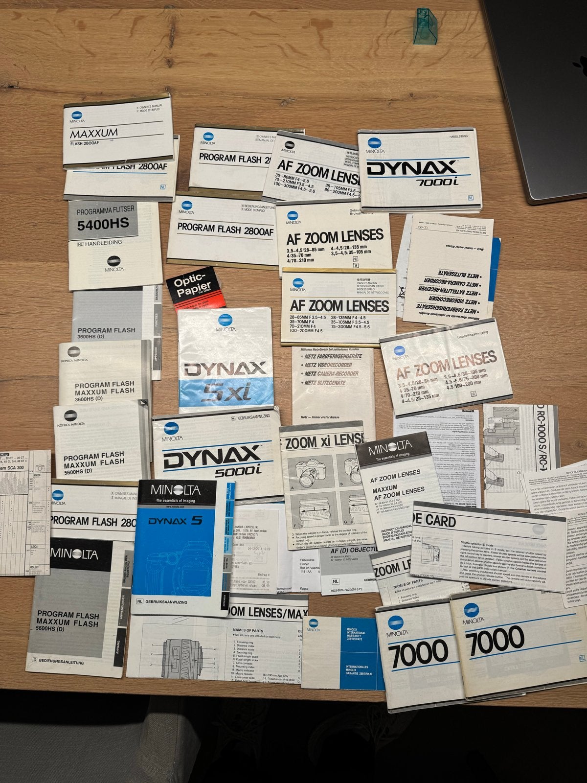 Vele Minolta handleidingen en documentatie, Overige typen, Ophalen of Verzenden, Gebruikt