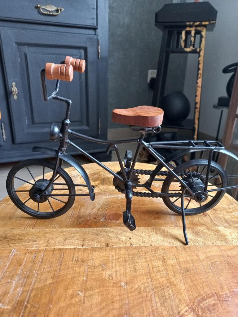 Beeld vintage design retro metalen fietsje echt werkend, Ophalen of Verzenden
