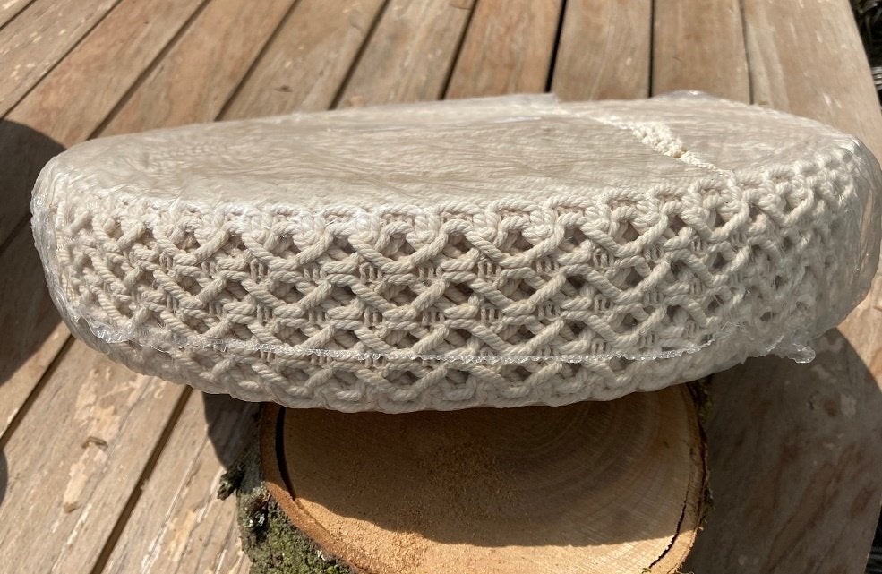SIERBAND TASSENBAND GEWEVEN ZIGZAG BEIGE 60 MM NIEUW, -, -, Nieuw, Ophalen of Verzenden
