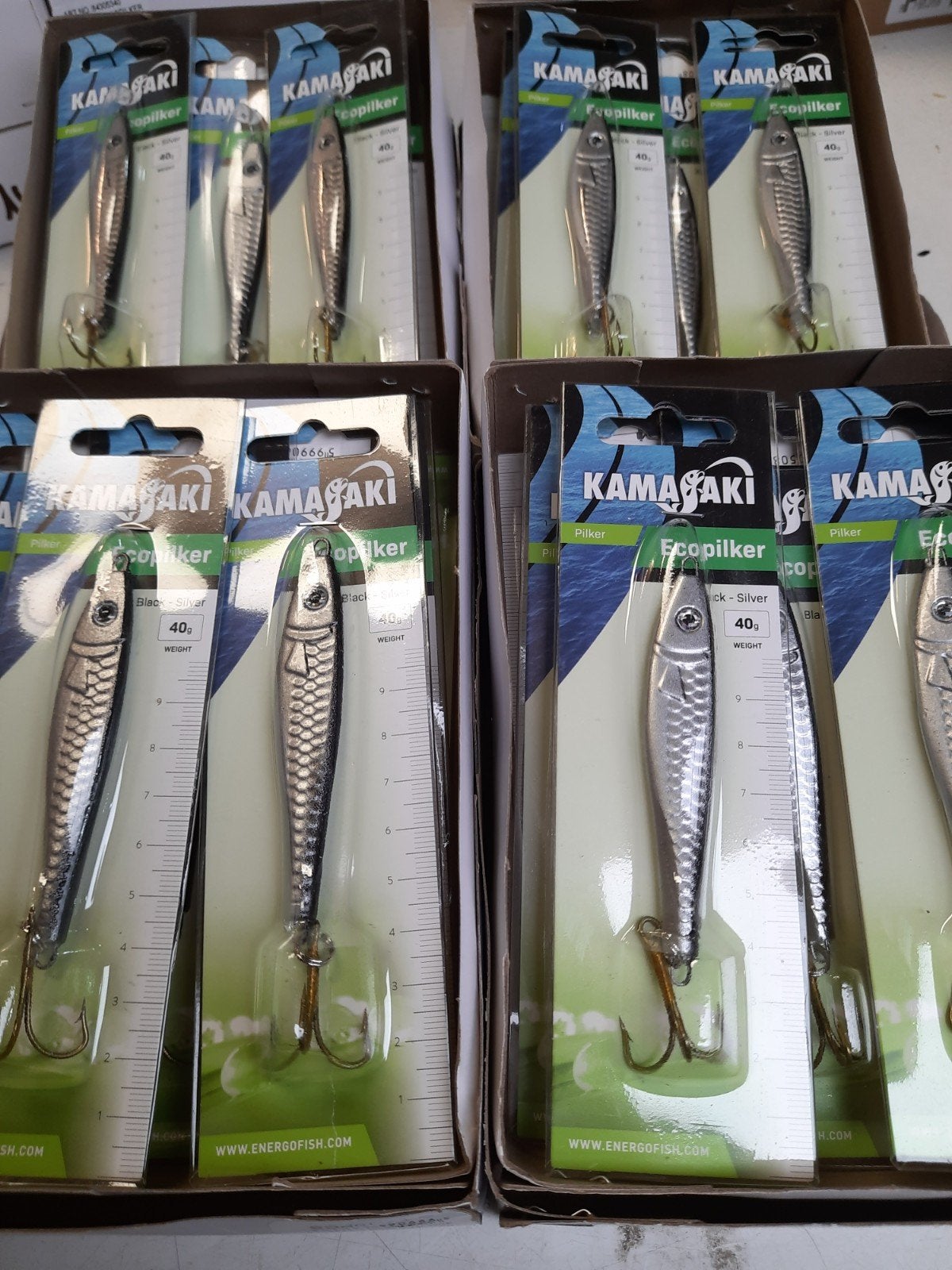 partij van 40 pilkers Black/Silver 40gram, Info@kamasaki.com, Overige typen, Nieuw, Ophalen of Verzenden