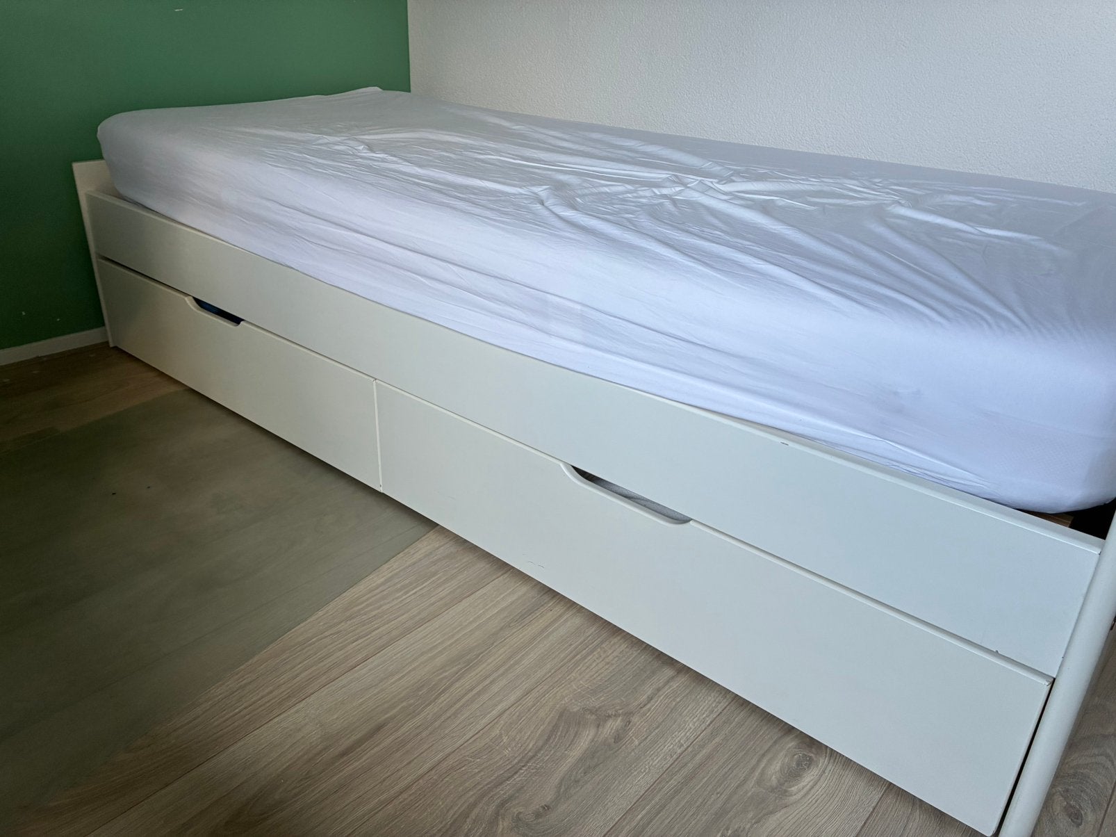 Bed eenpersoons gebruikt gratis, Gebruikt, 90 cm, Eenpersoons, Wit