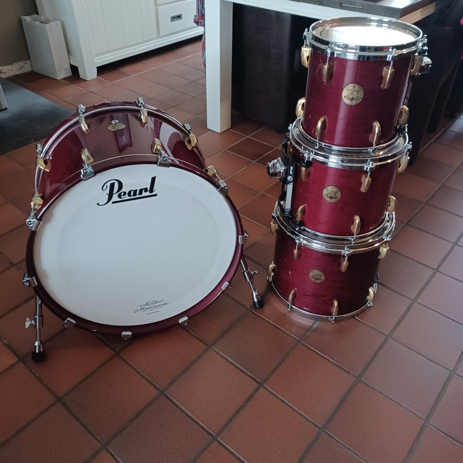Pearl masters 50 th anniv limited edition drumstel shellset, Ophalen, Zo goed als nieuw, Drums of Percussie