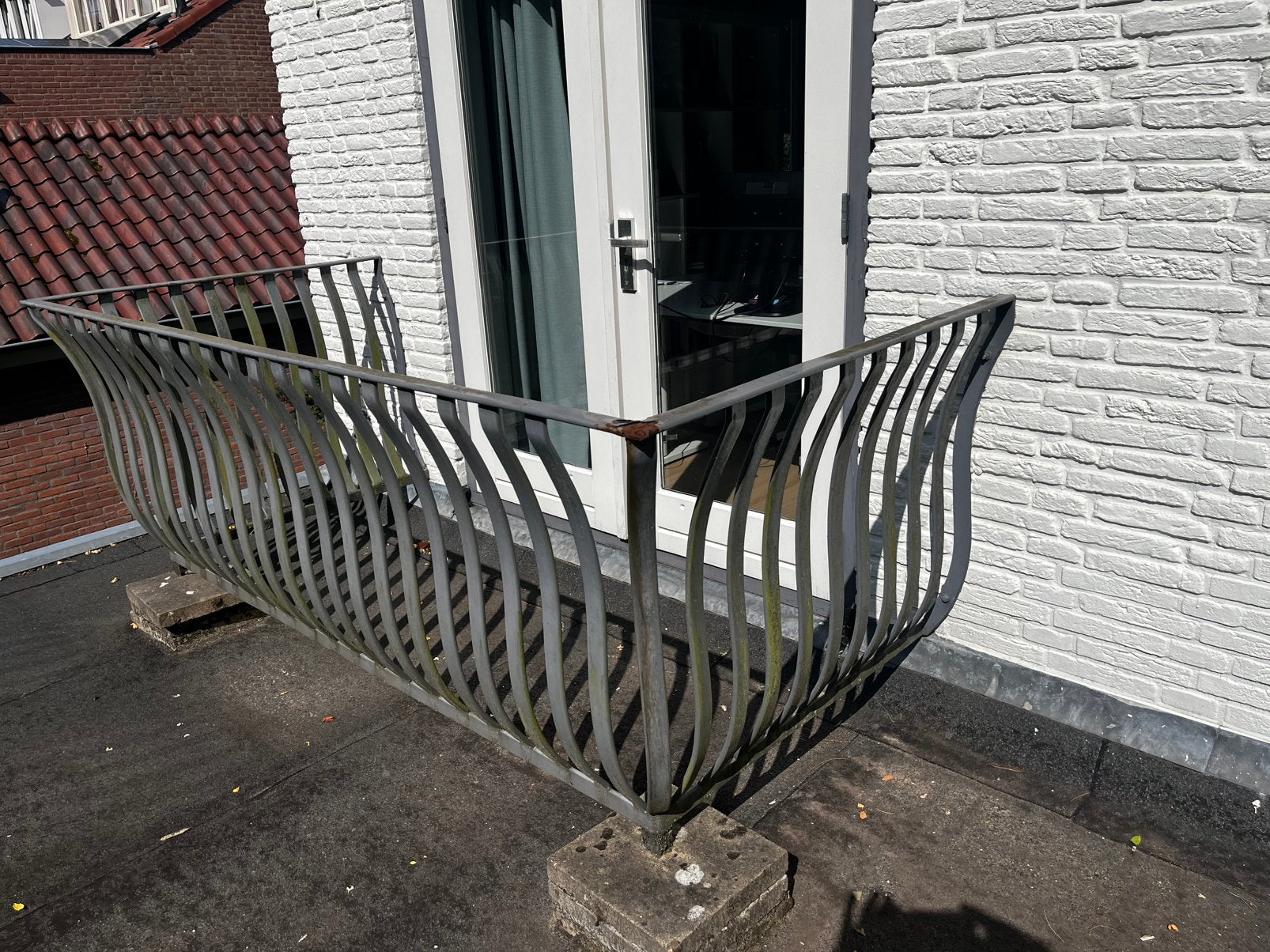 Balkonhek, Tuin en Terras, Ophalen, Gebruikt, IJzer, Sierhekwerk