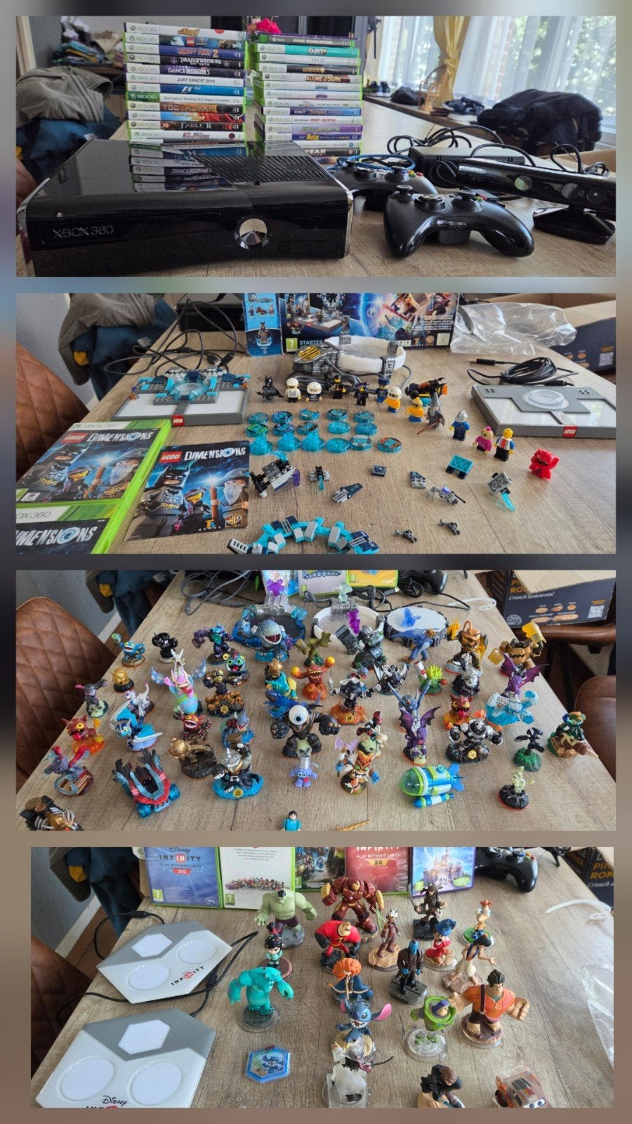 Grote Xbox 360-set met games, kinect ,stuurwiel en gitaar., Spelcomputers en Games, Spelcomputers | Xbox 360, Ophalen, Met games