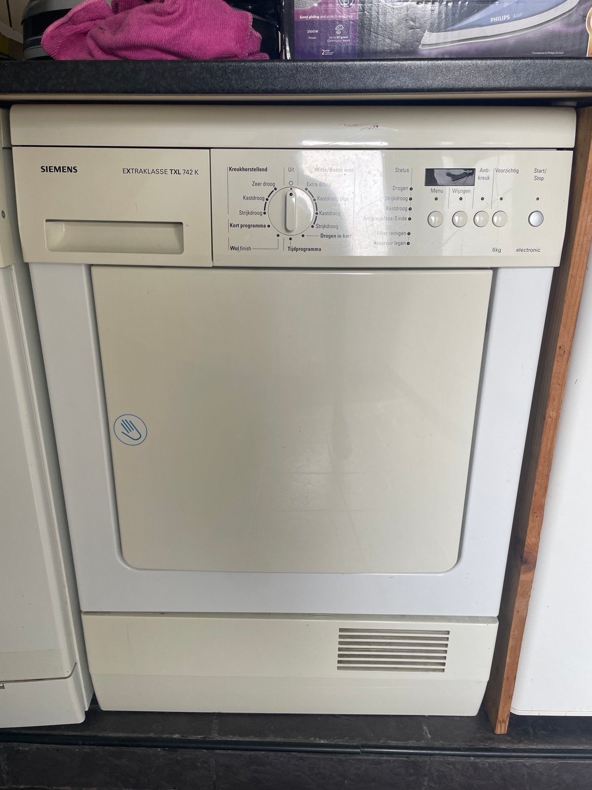 Siemens TXL 742 K Wasdroger - Condens - 6 kg, Ophalen, 6 tot 8 kg, Gebruikt, Voorlader