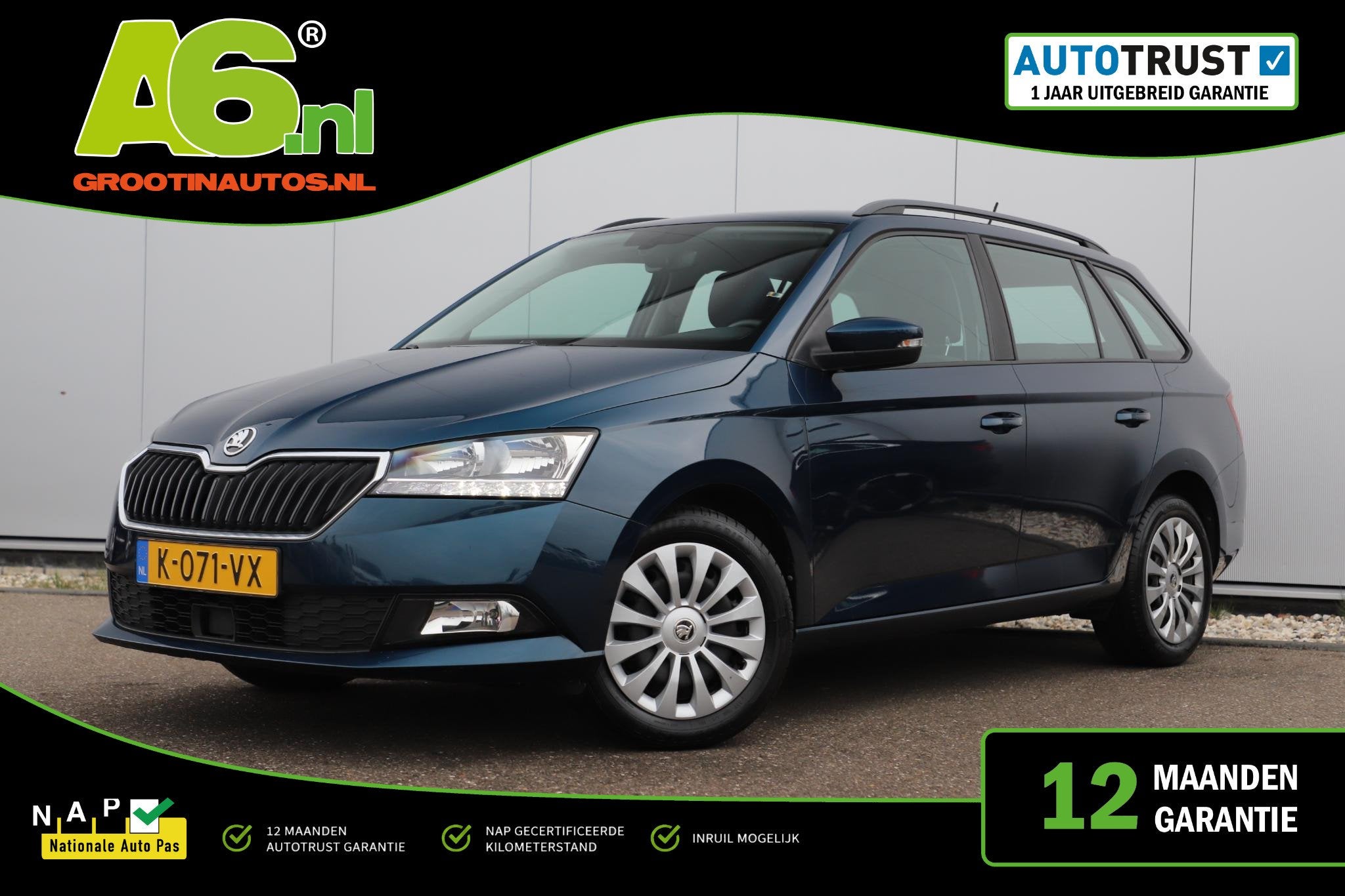 Skoda Fabia Combi 1.0 TSI Ambition 95PK Trekhaak Navigatie C, Voorwielaandrijving, Stof, Gebruikt, 95 pk