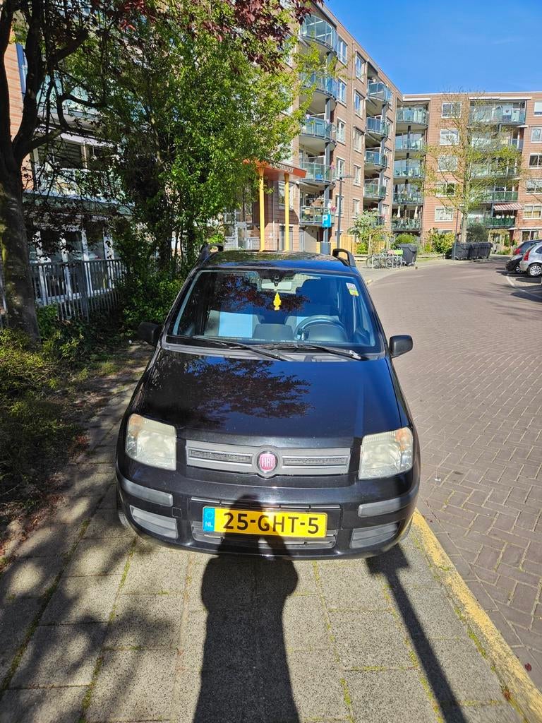 TE KOOP mooie zuinige fiat panda met airco  2008, Auto's, Fiat, Voorwielaandrijving, 4 cilinders, Zwart, Origineel Nederlands