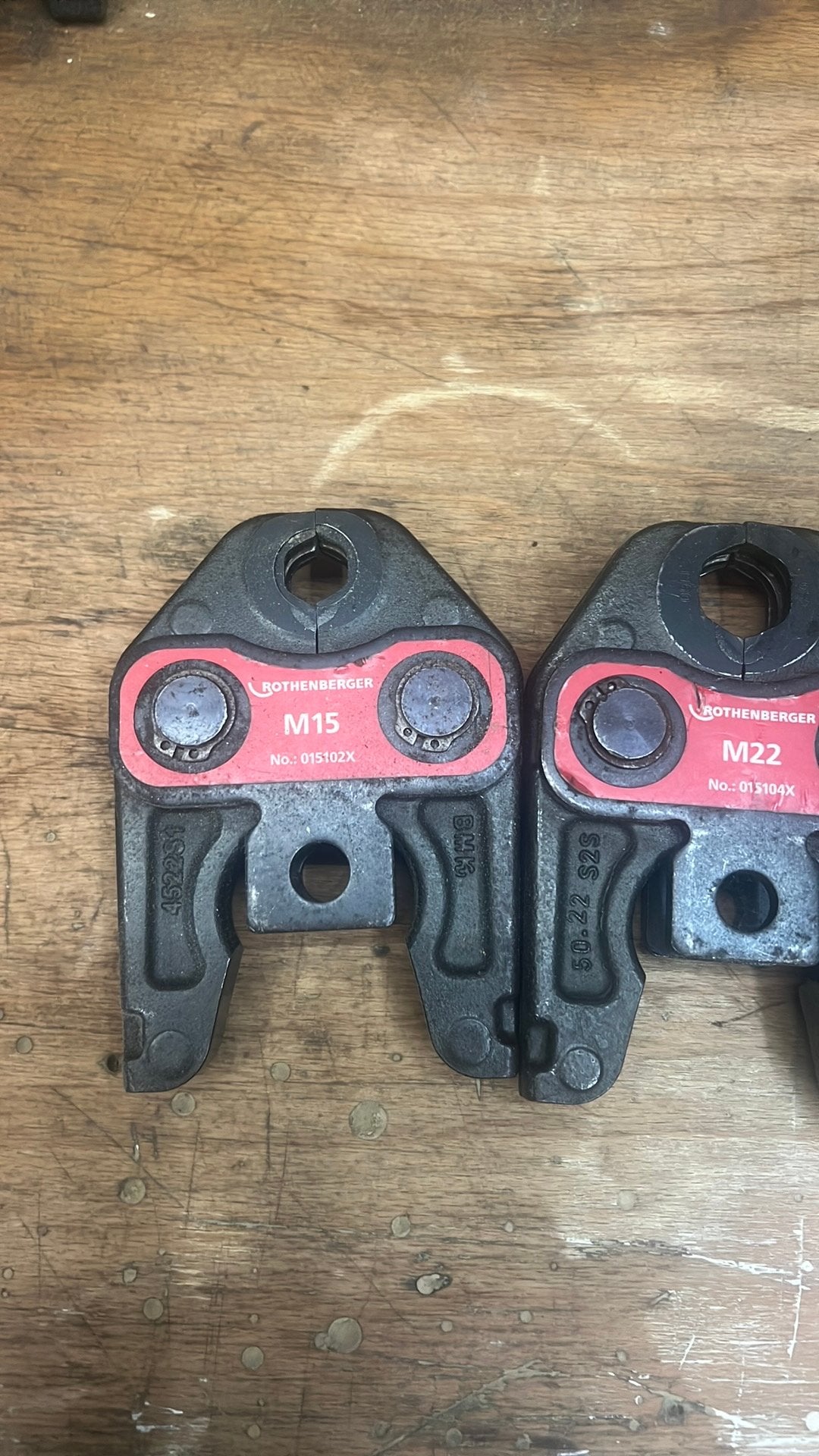 Persbekken Rothenberger M 15,22,28 mm set, Ophalen of Verzenden