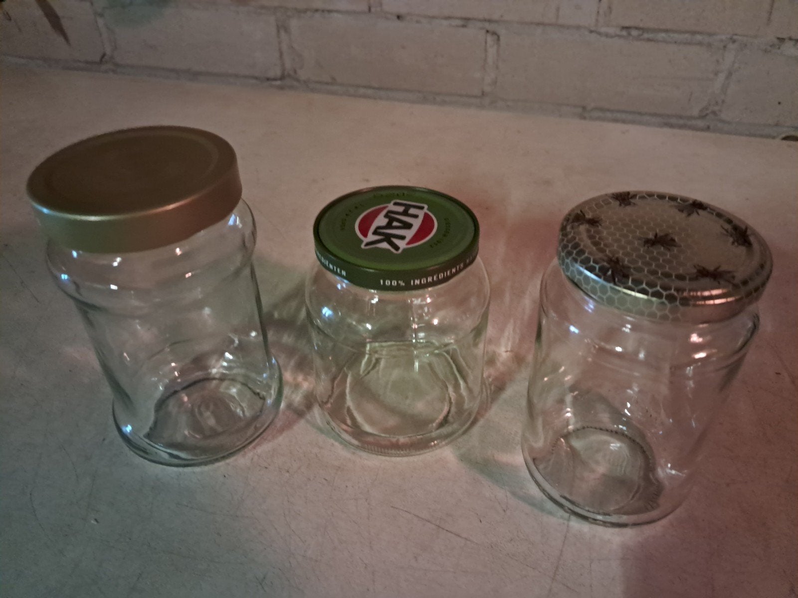 gezocht gratis jampotjes, Huis en Inrichting, Ophalen, Glas