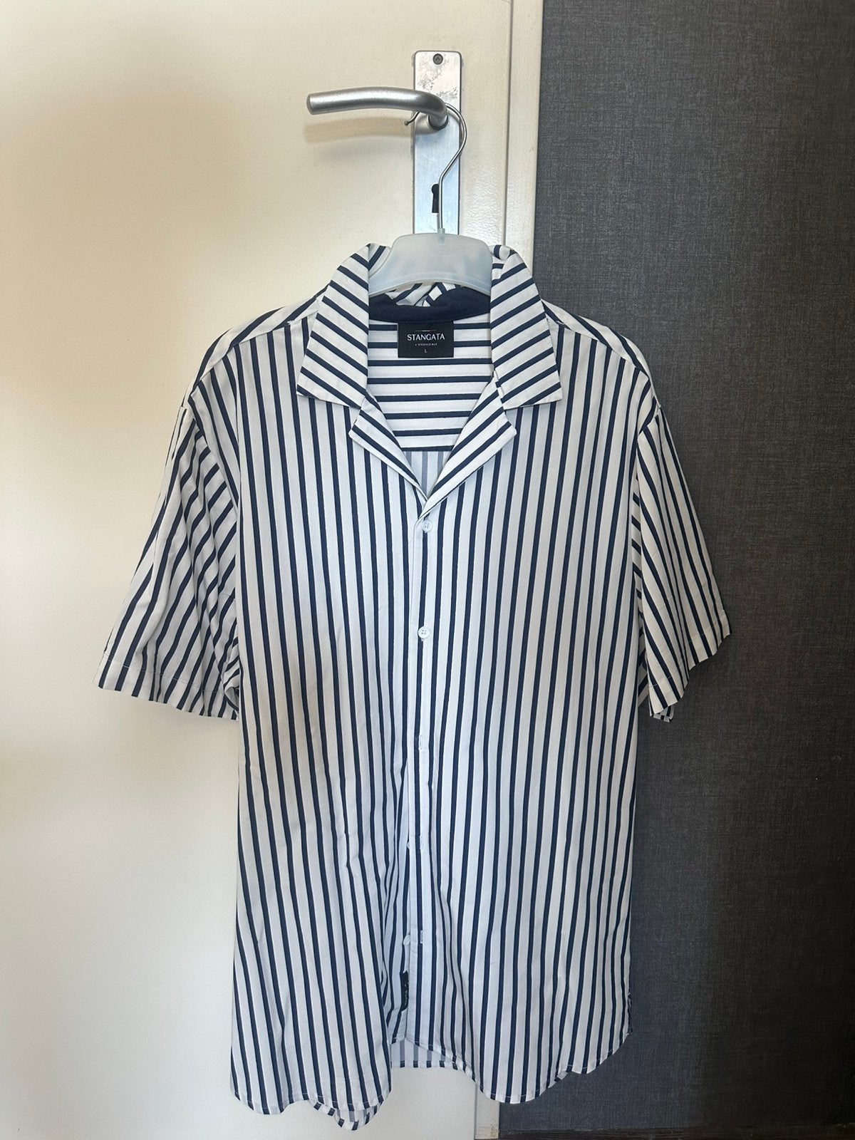 Gestreepte blouse | Maat L, Ophalen of Verzenden, Zo goed als nieuw, Maat 52/54 (L), Blauw