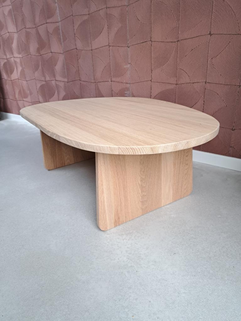 *Nieuw* Prachtige salontafel van massief eikenhout, Huis en Inrichting, Tafels | Salontafels, Ophalen, 100 tot 150 cm, Eikenhout