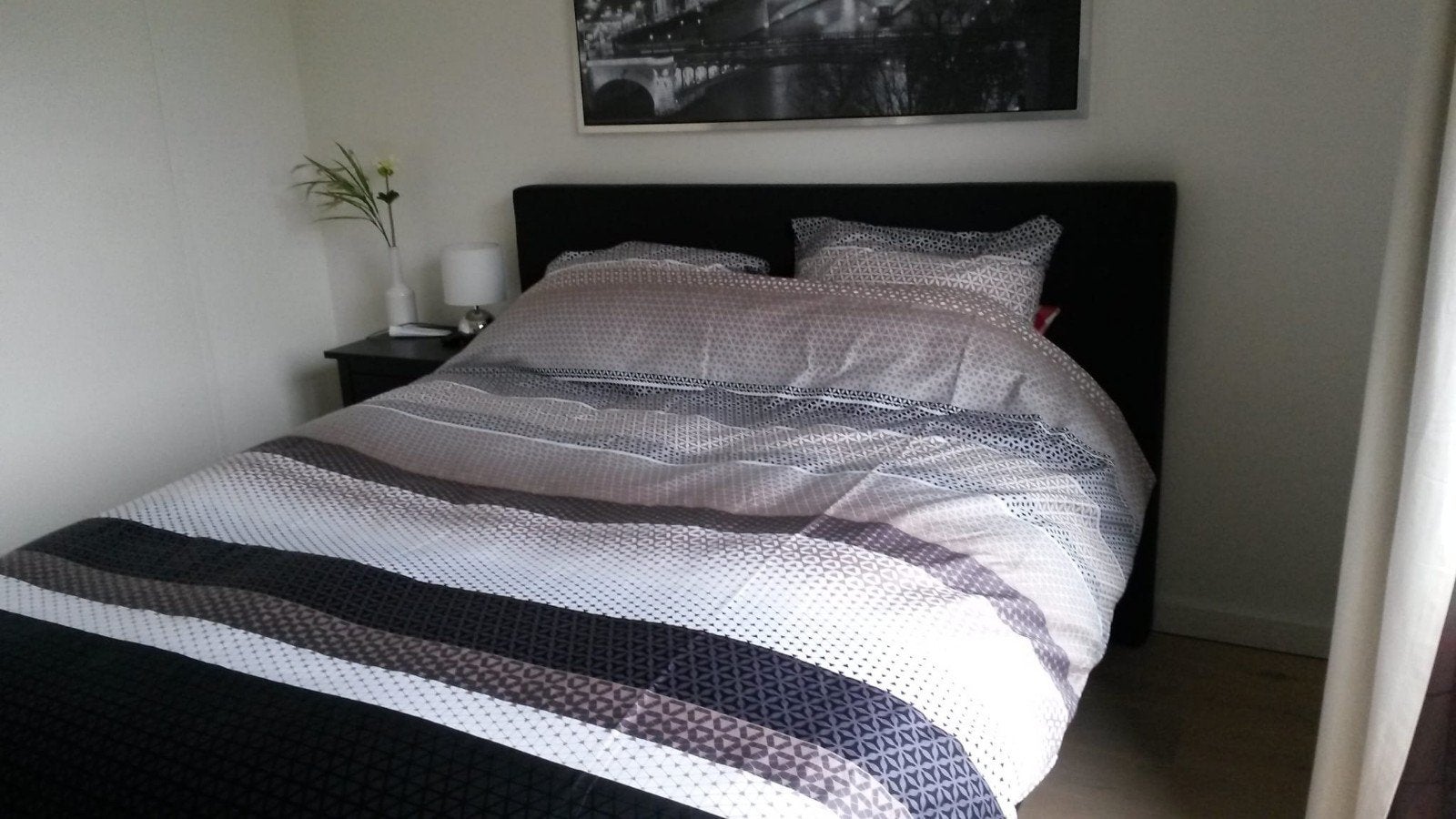 Swiss Sense Boxspring 160cm, Ophalen, Zwart, Tweepersoons, Zo goed als nieuw