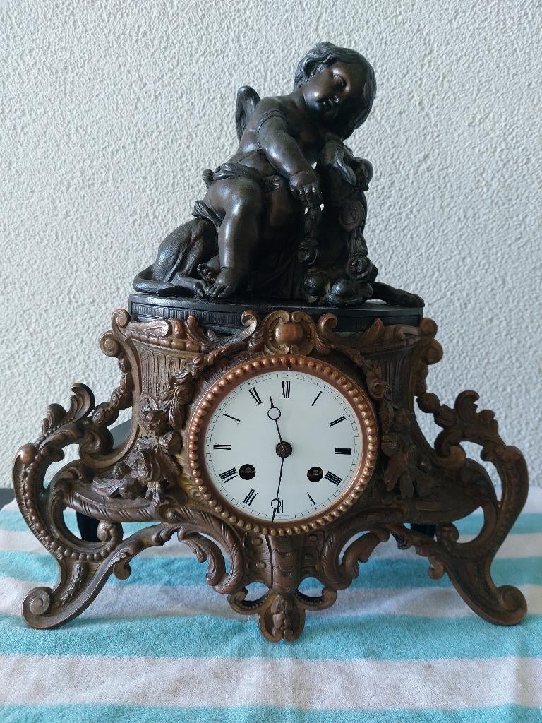 Franse-Pendule met slagwerk., Antiek en Kunst, Ophalen