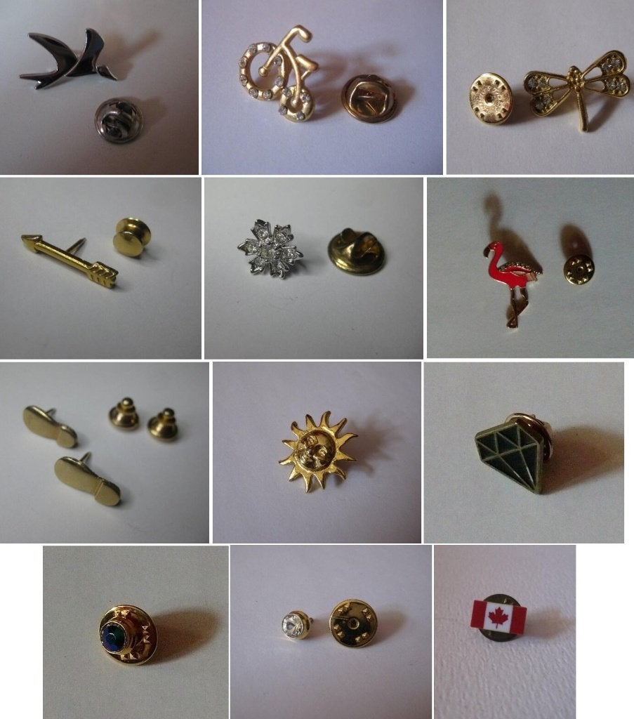Vintage broches / pin fiets vogel sneeuwvlok zon flamingo, Ophalen, Overige materialen, Minder dan 4 cm, Zo goed als nieuw
