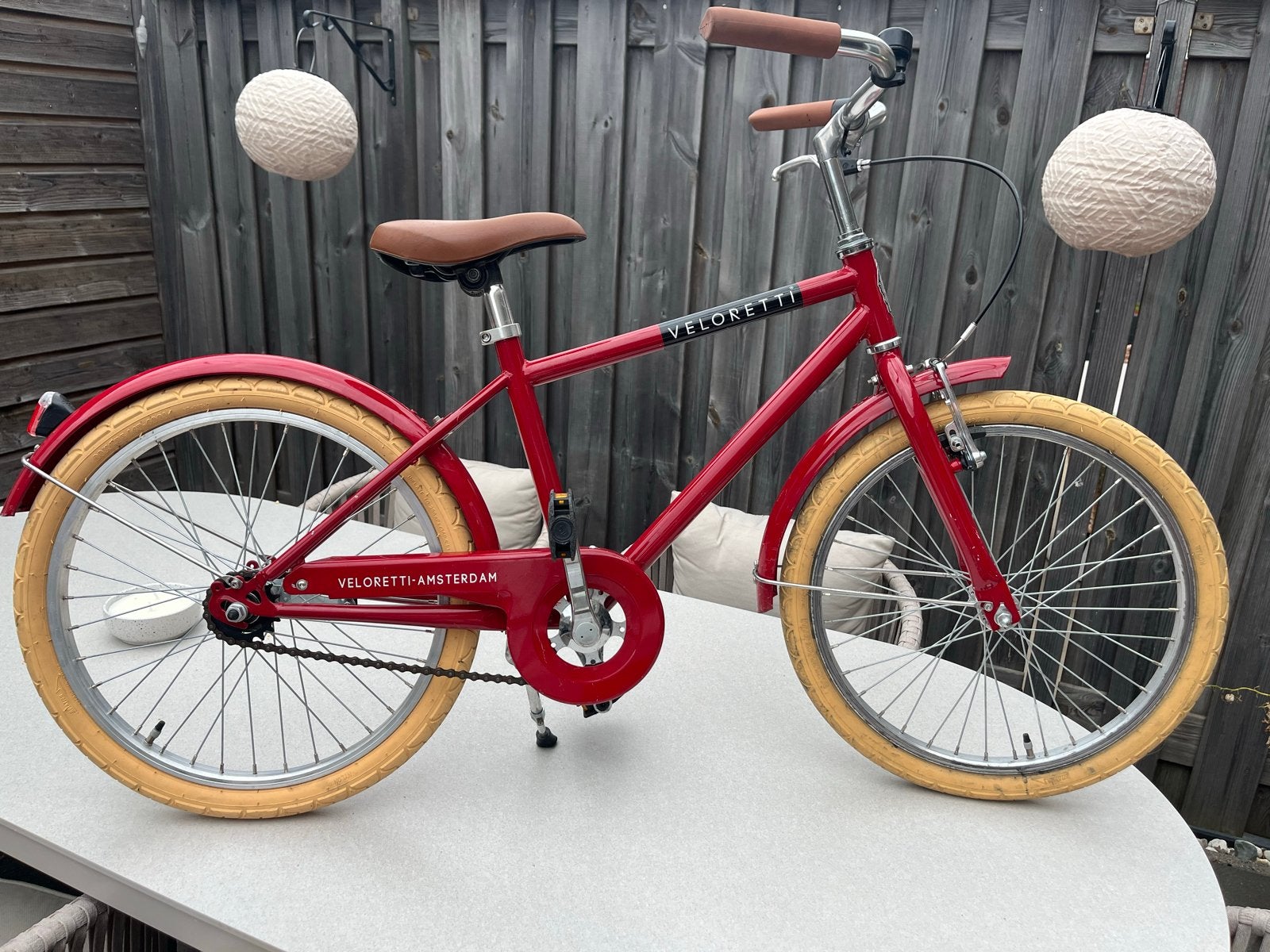 Rode Veloretti Junior kinderfiets - Gebruikt, Fietsen en Brommers, Ophalen, Gebruikt, Velgrem, 20 inch of meer