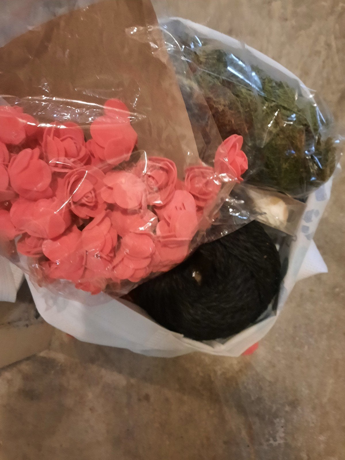 Knutselpakket met roosjes, touw en mos, Ophalen of Verzenden