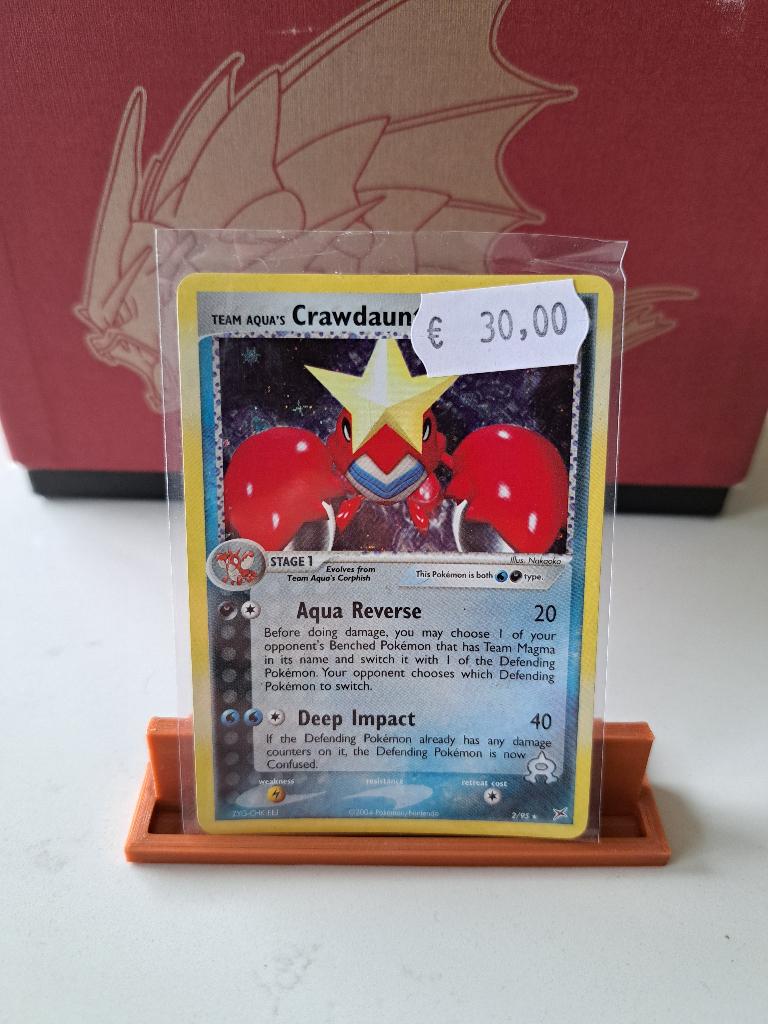 Team aqua's crawdaunt holo 2/95	 € 30,00, Ophalen of Verzenden, Zo goed als nieuw, Losse kaart