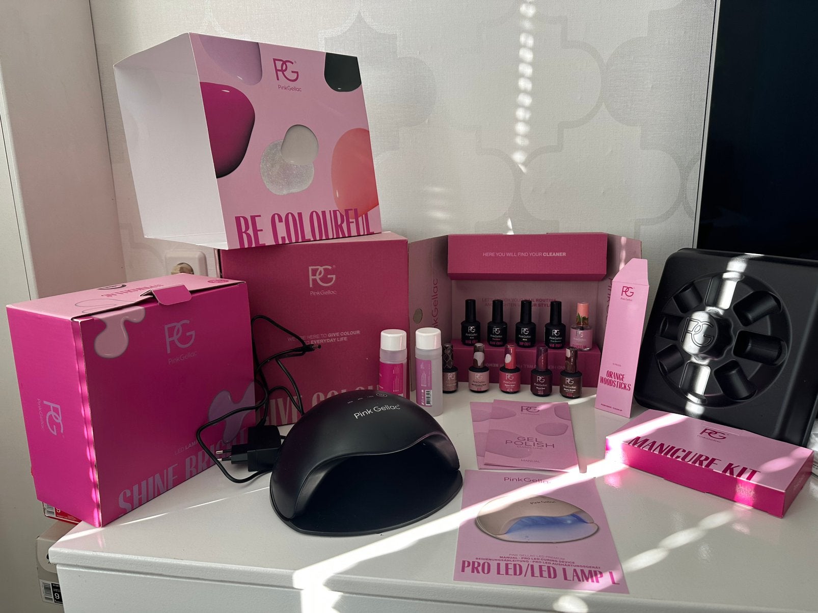 Pink Gellac starterset incl. giftcard t.w.v €75, Overige kleuren, Nieuw, Ophalen of Verzenden, Handen en Nagels