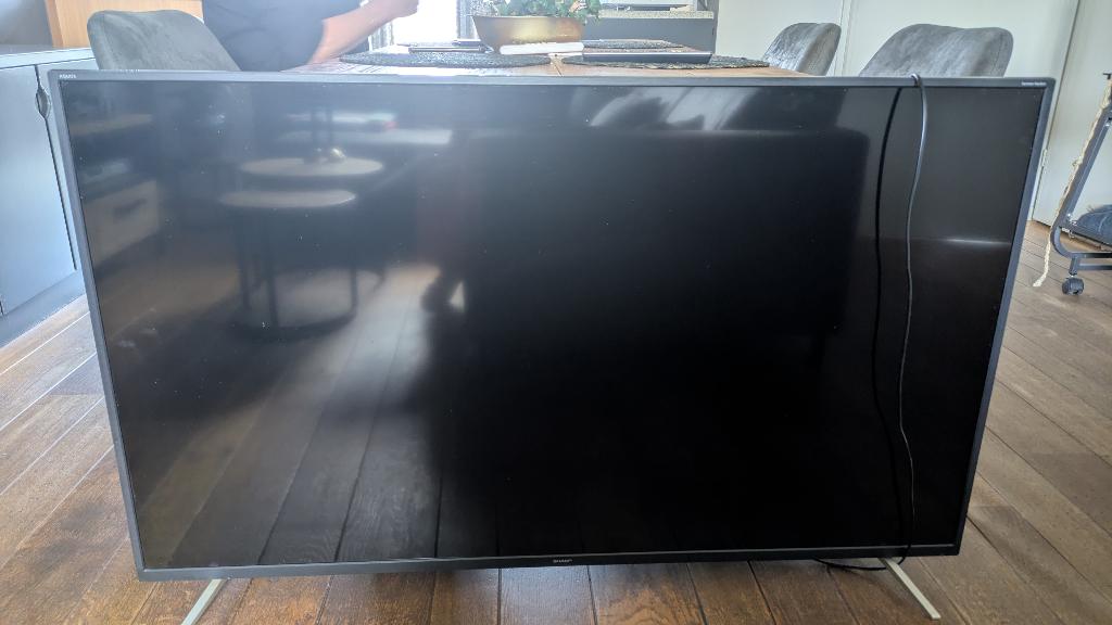 Grote platte 55 inch tv te koop., Audio, Tv en Foto, Televisies, Ophalen, Gebruikt, 100 cm of meer, Sharp