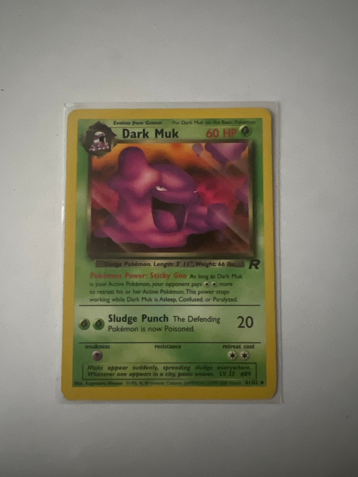 Dark Muk Pokémon kaart  41 / 82, Ophalen of Verzenden, Zo goed als nieuw, Losse kaart
