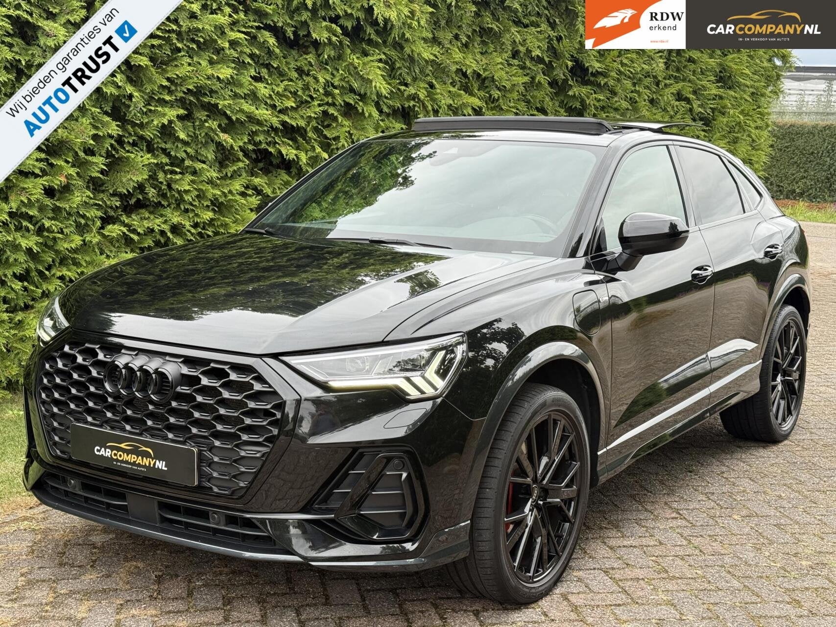 Audi Q3 Sportback 45|SLINE/Black edit|PANO|LEDER|SOH100%, Gebruikt, Zwart, Met garantie (alle), Zwart