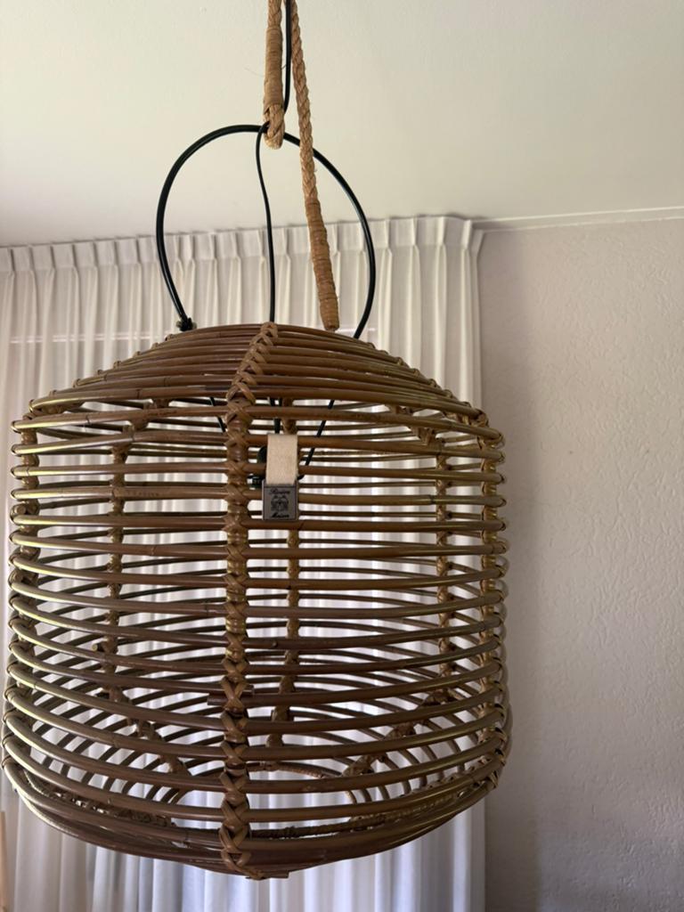 Riviera Maison Hanglamp rotan, Huis en Inrichting, Lampen | Hanglampen, Ophalen, Overige materialen, Landelijke Stijl, 50 tot 75 cm